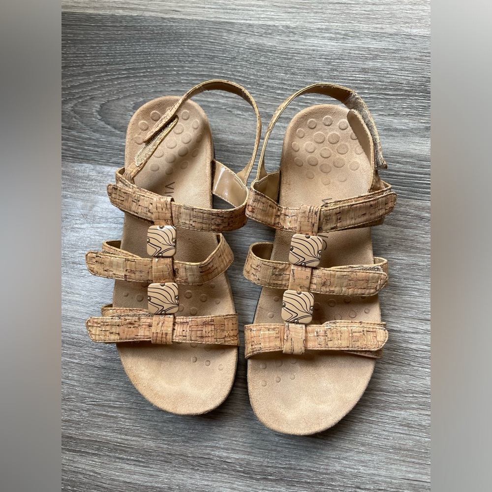 Vionic Cork Amber Women’s Adjustable Sandal Size 9
